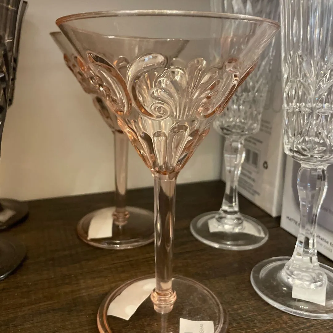 Flemington Acrylic Martini Glass | Pale Pink