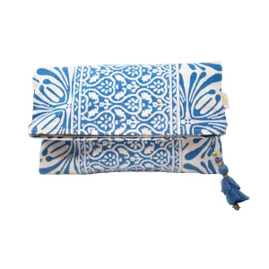 Fold Over Cross Zipper Pouch