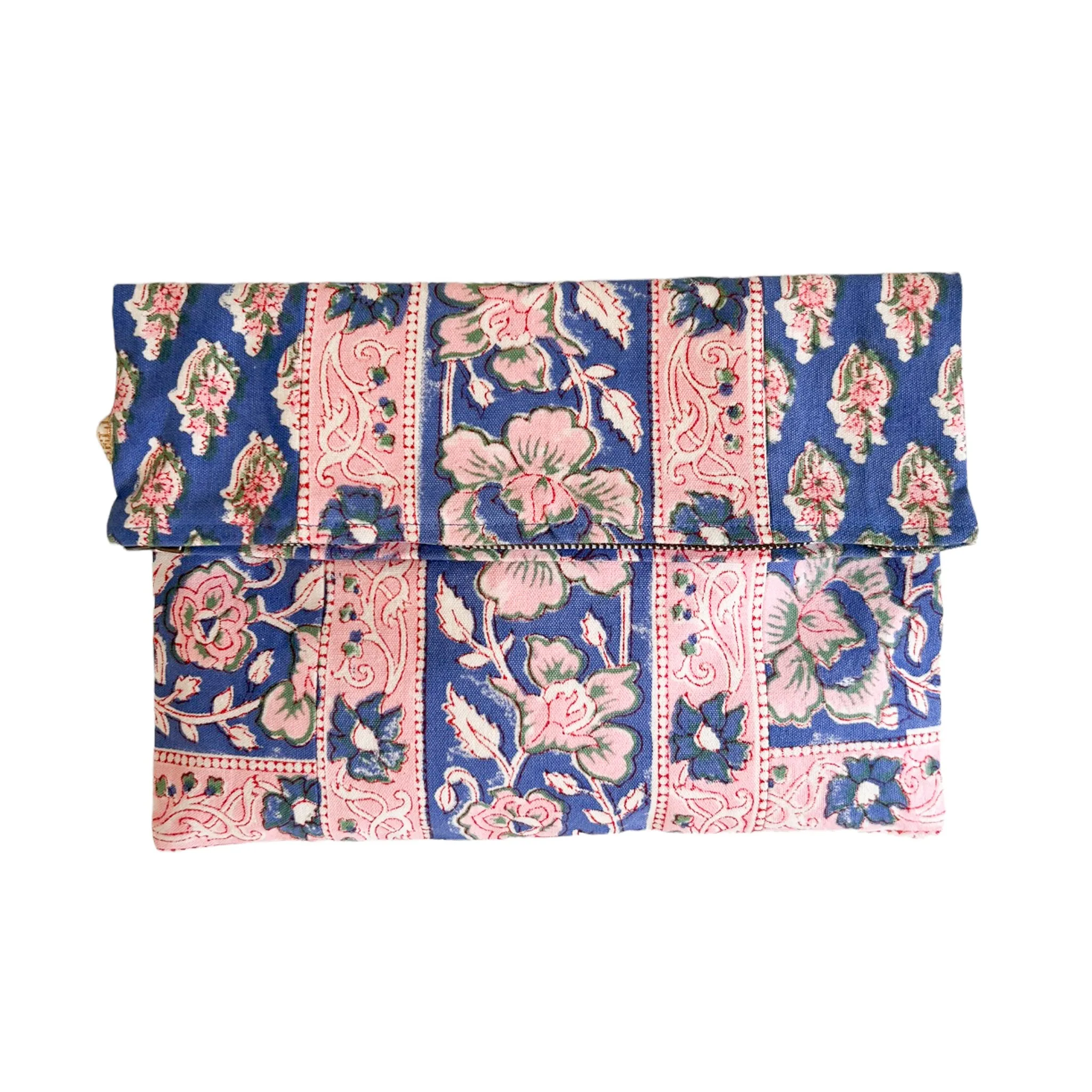 Fold Over Cross Zipper Pouch