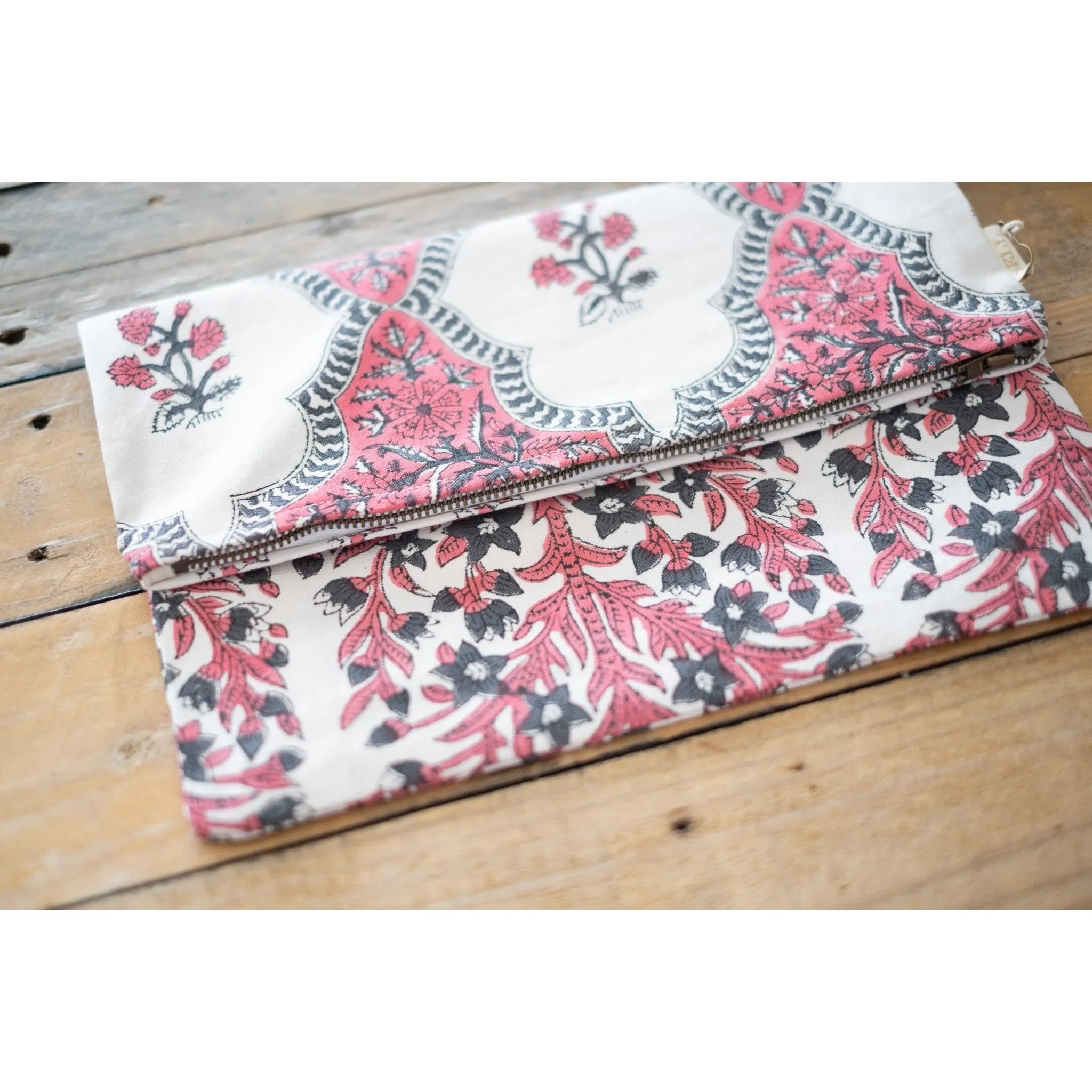 Fold Over Zipper Pouch - FINAL SALE