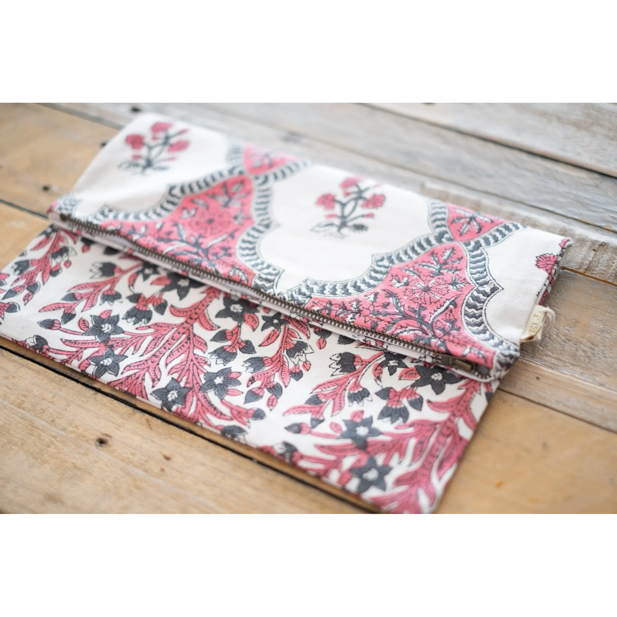 Fold Over Zipper Pouch - FINAL SALE