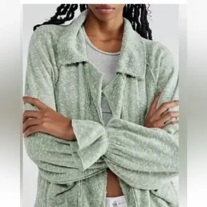 Free People Beach Mara Cardi Cardigan in Grasslands XS