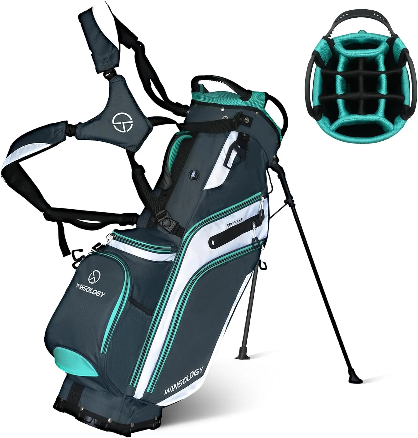 Golf Bag Travel Club Stand Ball Cart Support Pole Pouch Camo Stand Gifts Airlines for Men Womens Small Lightweight Golf Bag