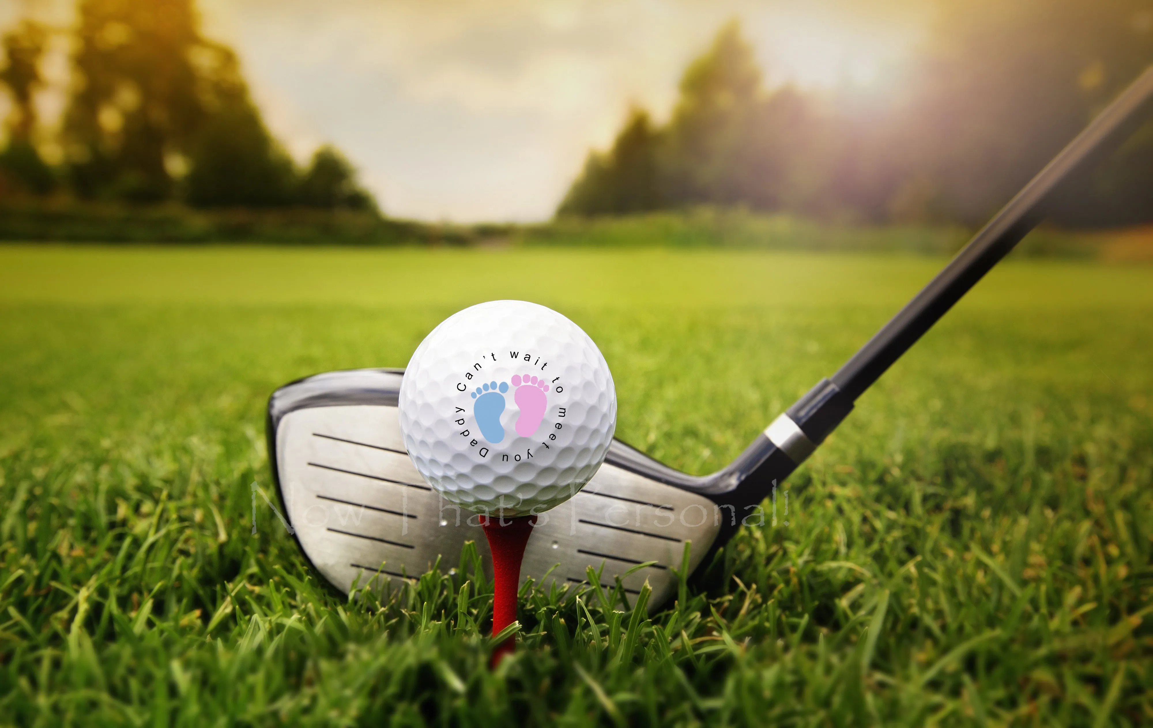 GOLF BALLS, "Can't wait to meet you Daddy" - Baby announcement