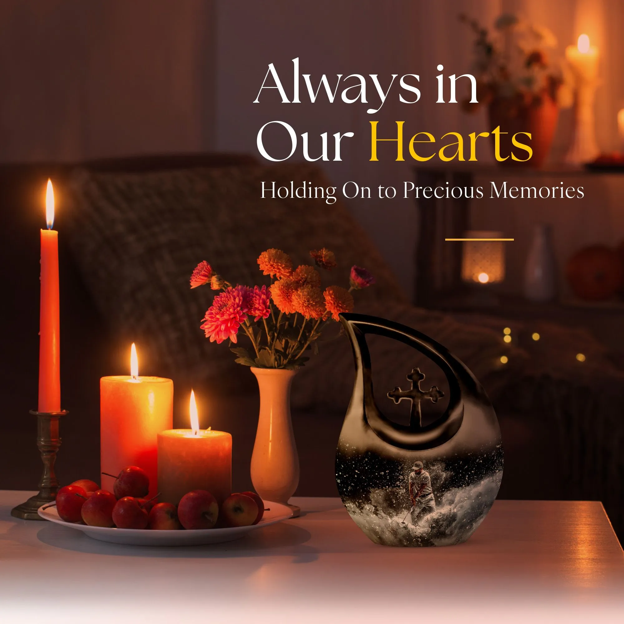 Golf Theme Remembrance - Affordable & Dignified Burial Urn