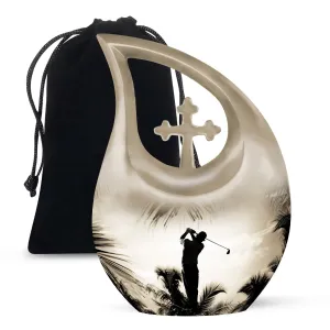 Golf Themed Eternal Reminder - Funeral Urn for Loved One's Ashes
