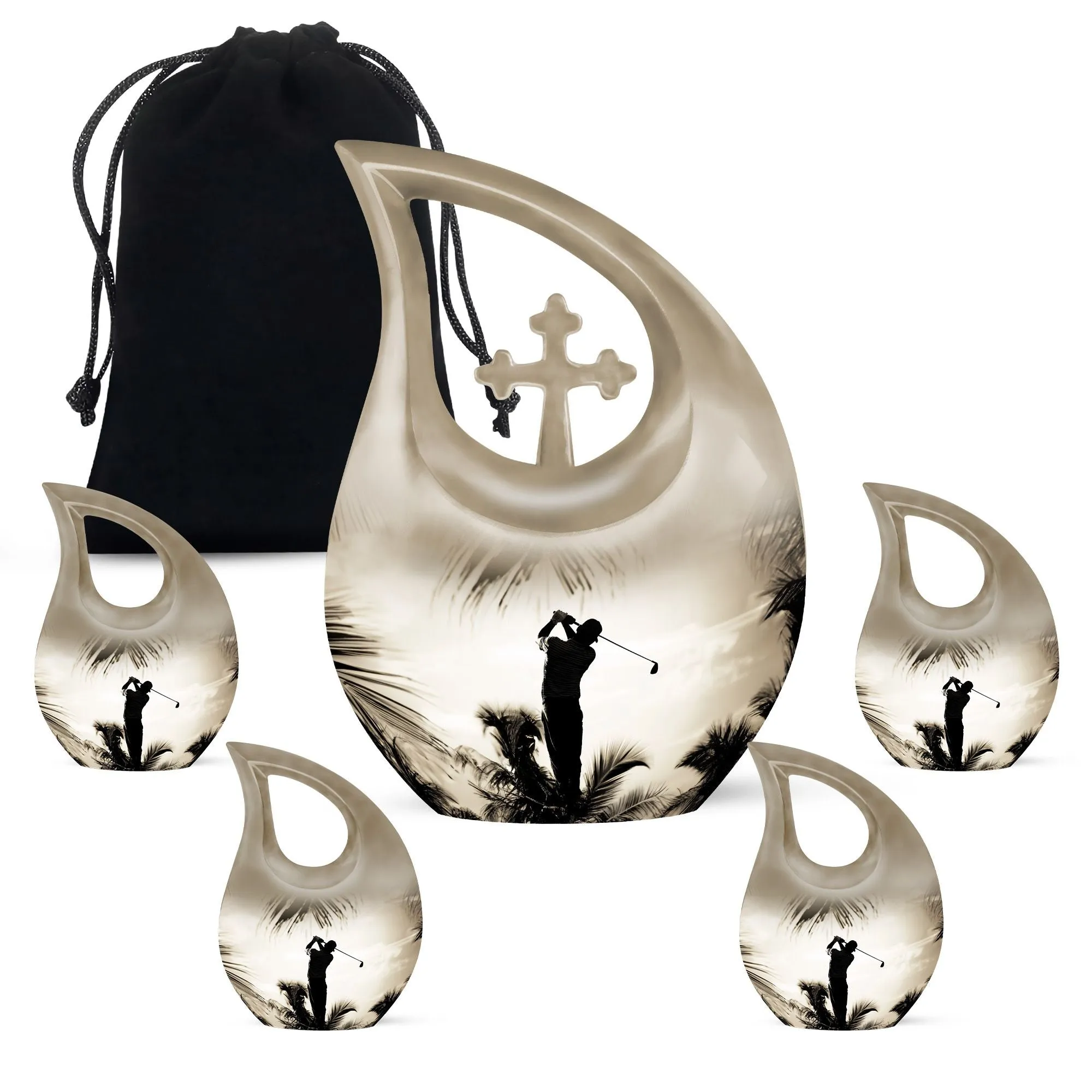 Golf Themed Eternal Reminder - Funeral Urn for Loved One's Ashes
