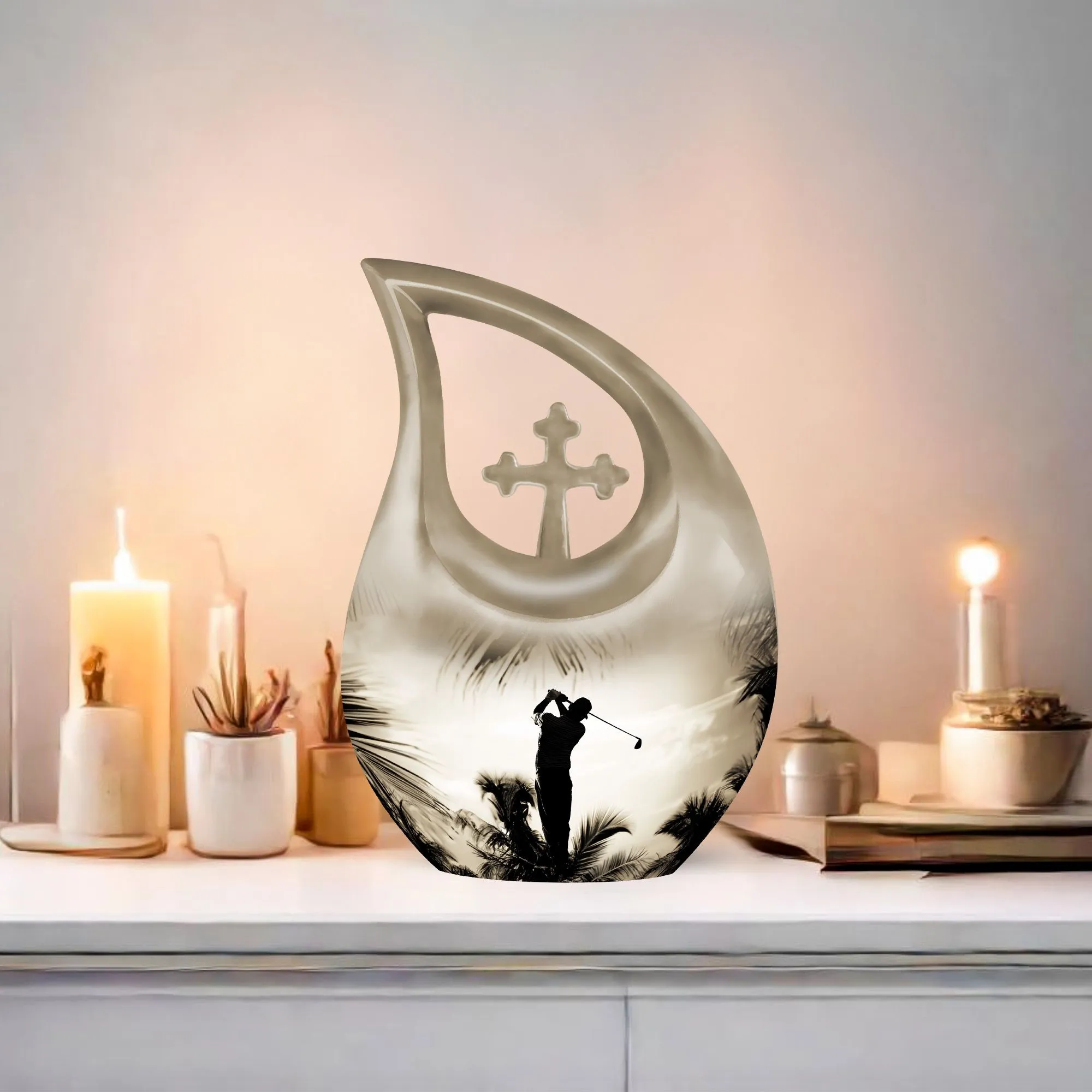 Golf Themed Eternal Reminder - Funeral Urn for Loved One's Ashes