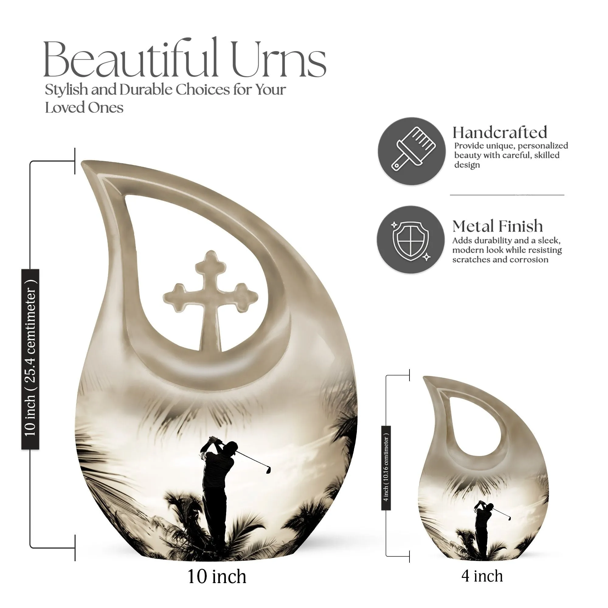 Golf Themed Eternal Reminder - Funeral Urn for Loved One's Ashes