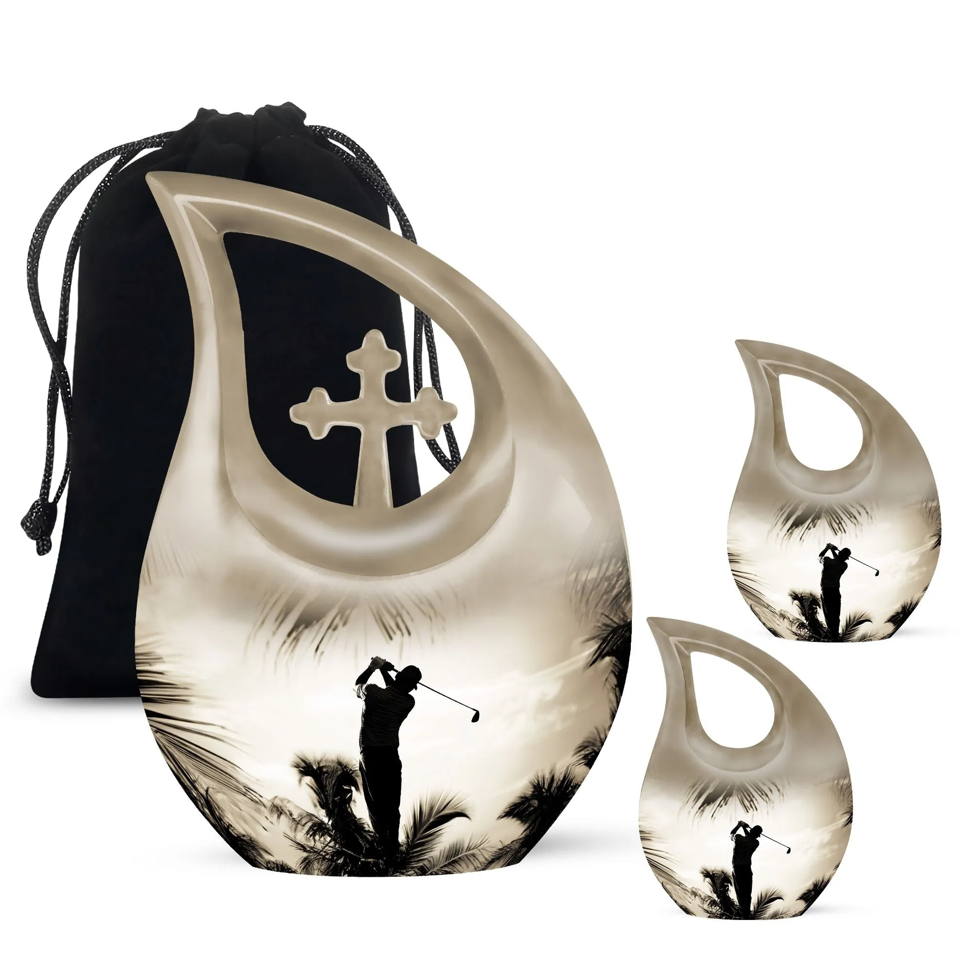 Golf Themed Eternal Reminder - Funeral Urn for Loved One's Ashes