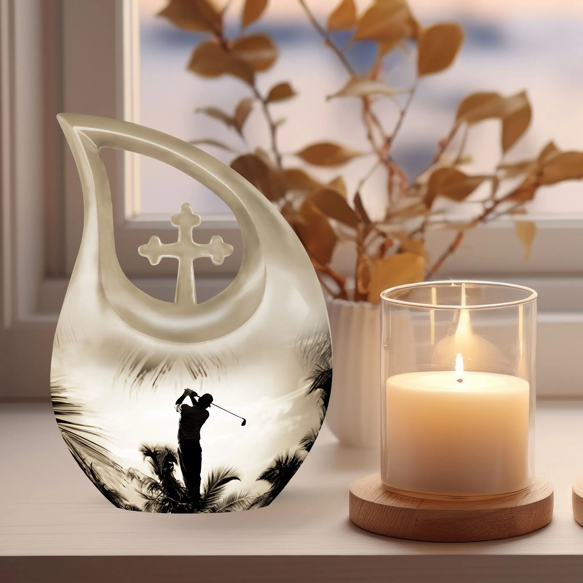 Golf Themed Eternal Reminder - Funeral Urn for Loved One's Ashes