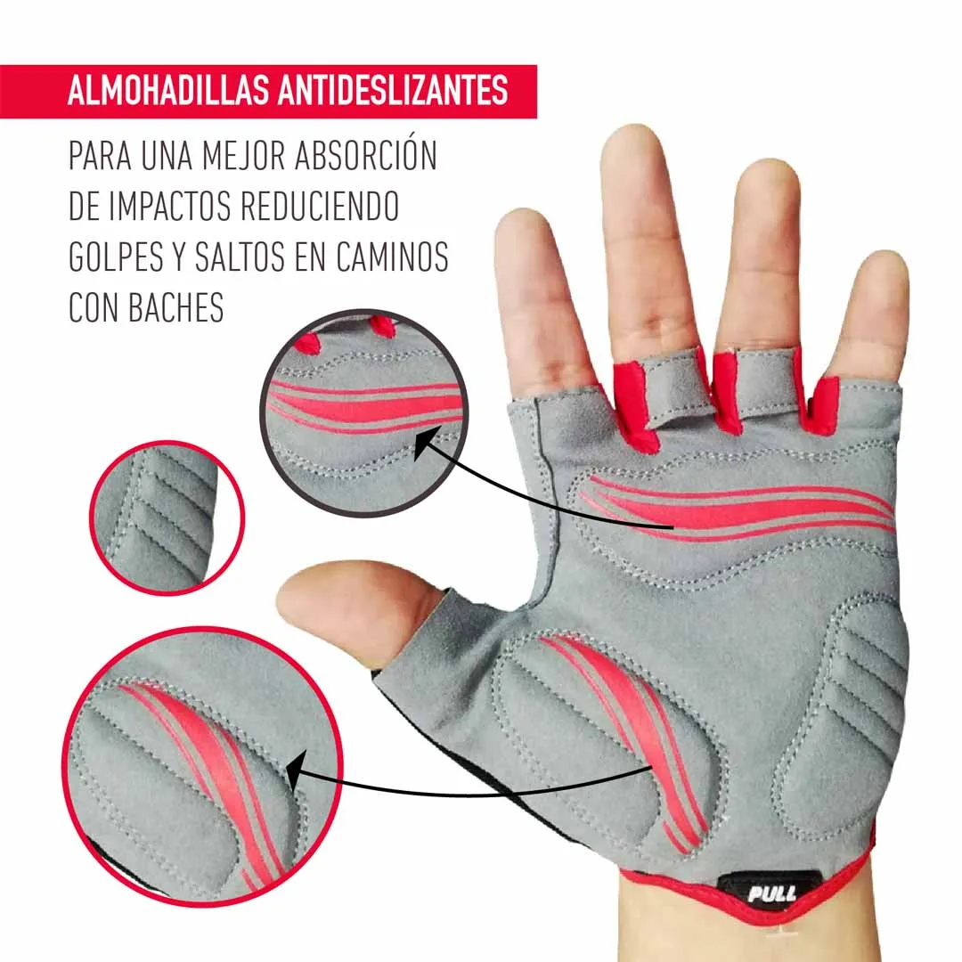 Guante Corto OnWheels! Rojo/Negro