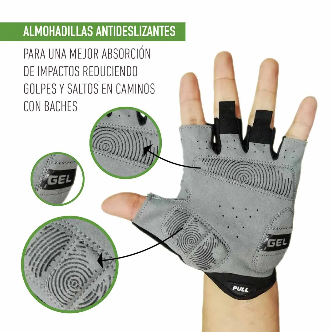 Guante Corto OnWheels! Verde/Negro