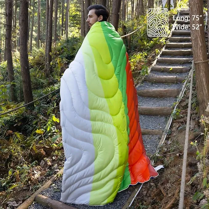 HANYUN Camping Blanket - Outdoor Travel Blanket, Waterproof Quilt for Camping, Stadium, Hiking, Beach Trips, Concerts& Festival - 52"x75" Rhombus Quilting Blanket