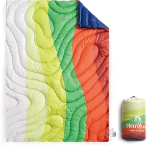 HANYUN Camping Blanket - Outdoor Travel Blanket, Waterproof Quilt for Camping, Stadium, Hiking, Beach Trips, Concerts& Festival - 52"x75" Rhombus Quilting Blanket
