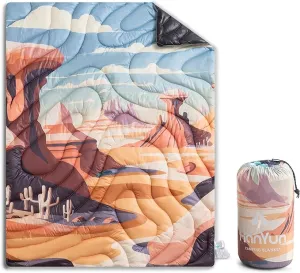 HANYUN Camping Blanket - Outdoor Travel Blanket, Waterproof Quilt for Camping, Stadium, Hiking, Beach Trips, Concerts& Festival - 52"x75" Rhombus Quilting Blanket
