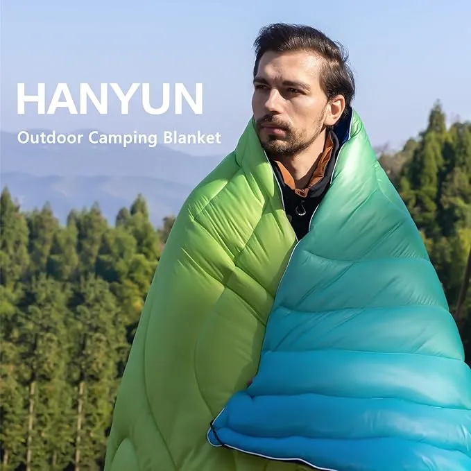 HANYUN Camping Blanket - Outdoor Travel Blanket, Waterproof Quilt for Camping, Stadium, Hiking, Beach Trips, Concerts& Festival - 52"x75" Rhombus Quilting Blanket