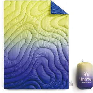 HANYUN Camping Blanket - Outdoor Travel Blanket, Waterproof Quilt for Camping, Stadium, Hiking, Beach Trips, Concerts& Festival - 52"x75" Rhombus Quilting Blanket
