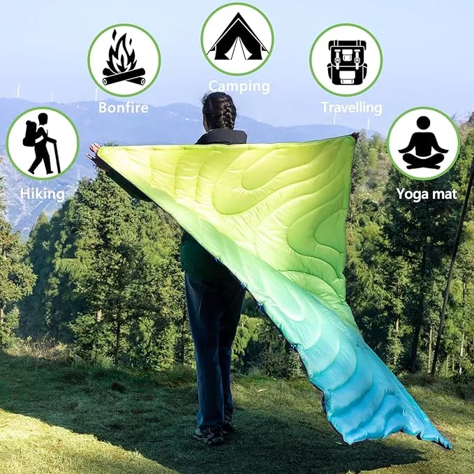 HANYUN Camping Blanket - Outdoor Travel Blanket, Waterproof Quilt for Camping, Stadium, Hiking, Beach Trips, Concerts& Festival - 52"x75" Rhombus Quilting Blanket