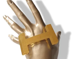 Hermes Big Shiny Gold Belt Buckle H Optique 3D 38 mm New with Pouch!