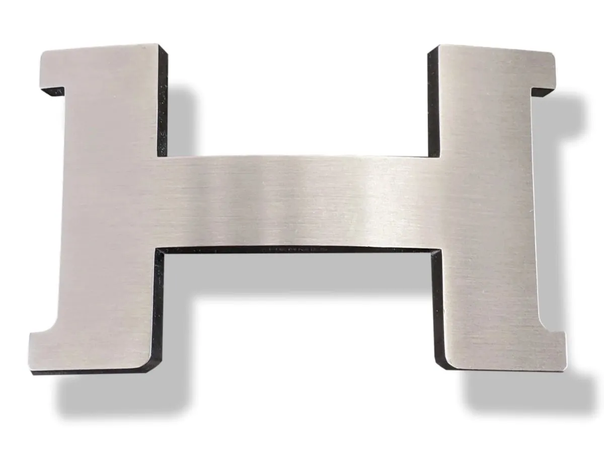 Hermes Huge Acier Brossé CONSTANCE 42 MM Belt Buckle New with Pouch!