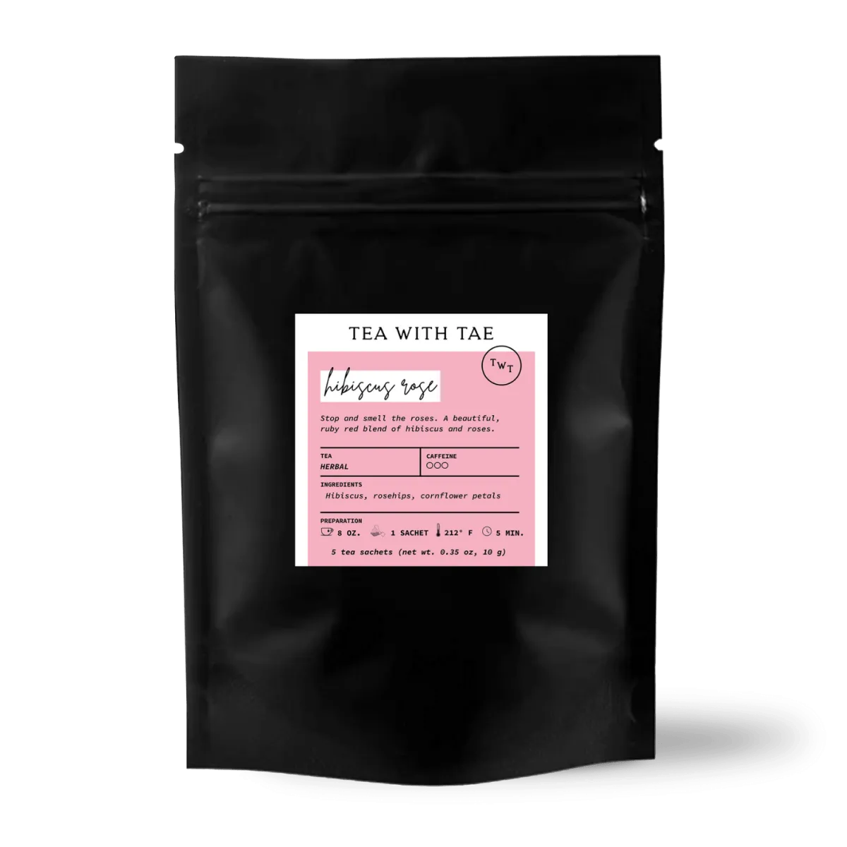 Hibiscus Rose 5ct. Pouch