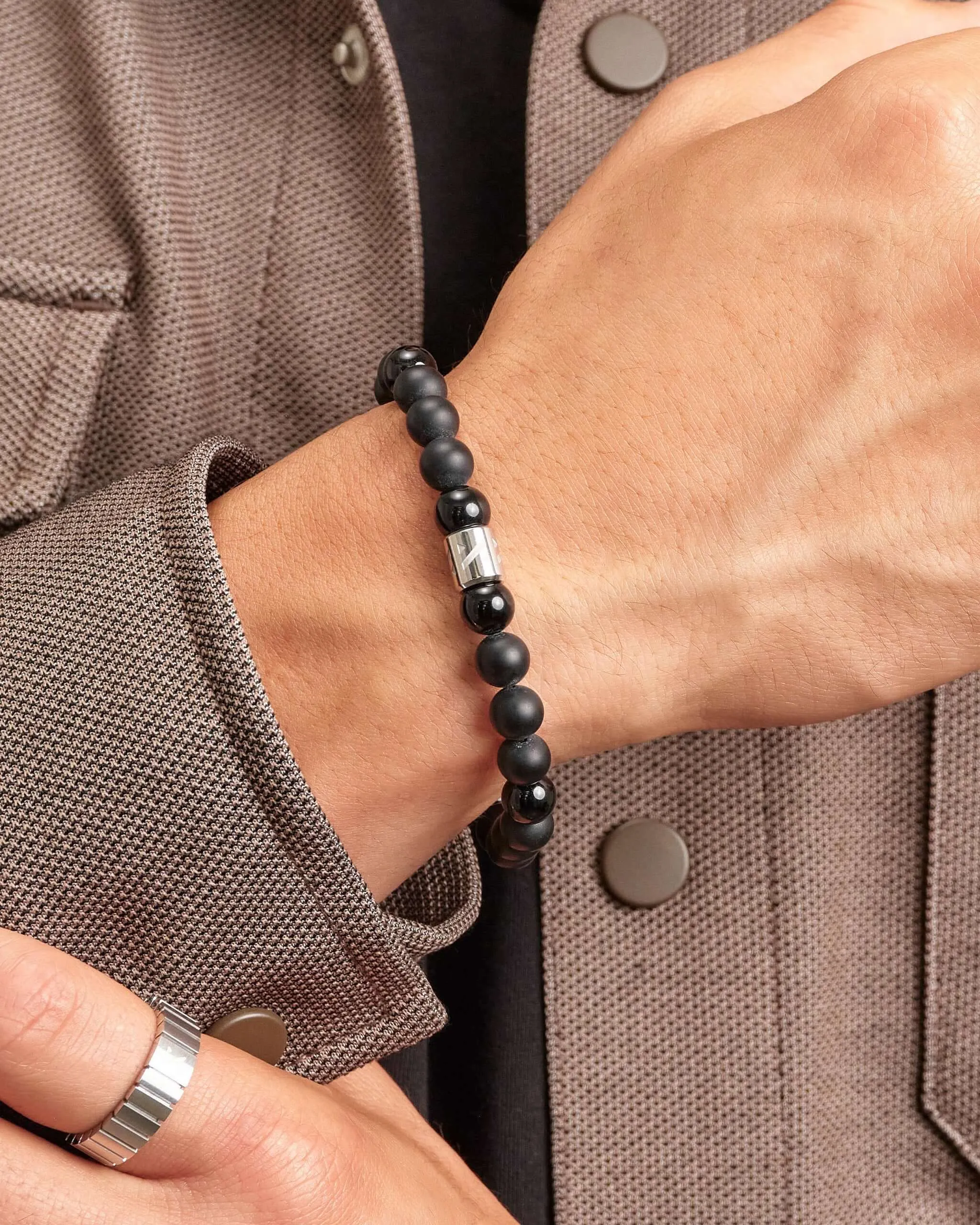 Hidden Hills Beaded Bracelet - Silver