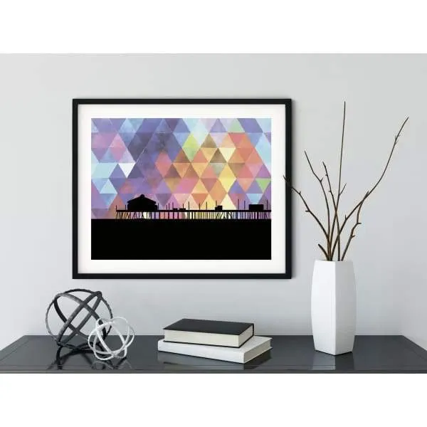 Huntington Beach, California geometric skyline