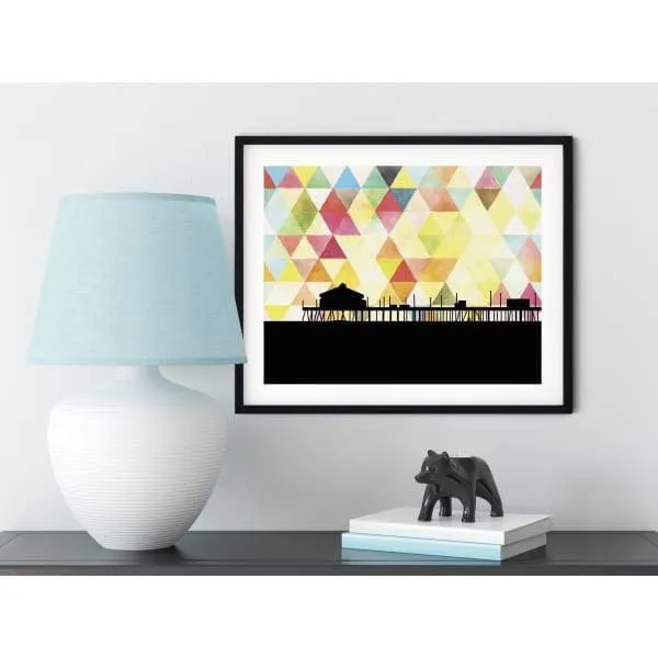 Huntington Beach, California geometric skyline