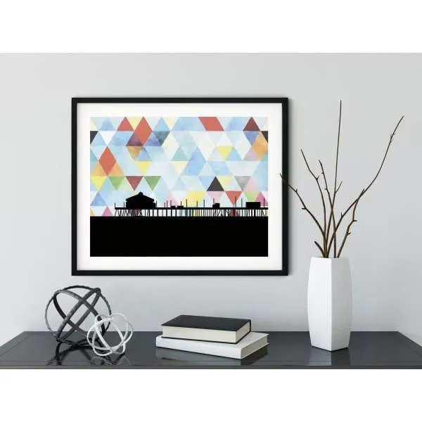 Huntington Beach, California geometric skyline