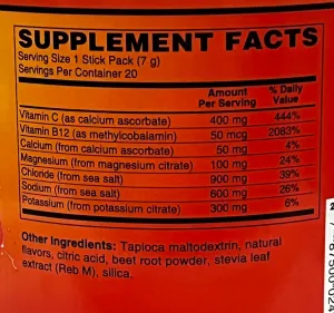 Hydrate!, 20 stick packs