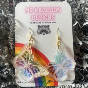 Iridescent Butterfly Dangles