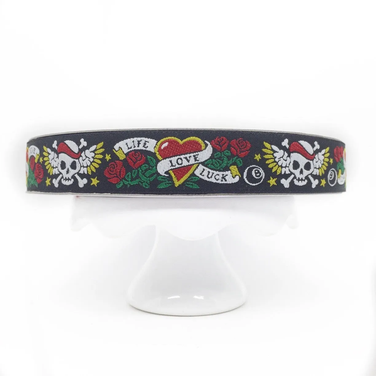 Jacquard Ribbon Tattoo in Black