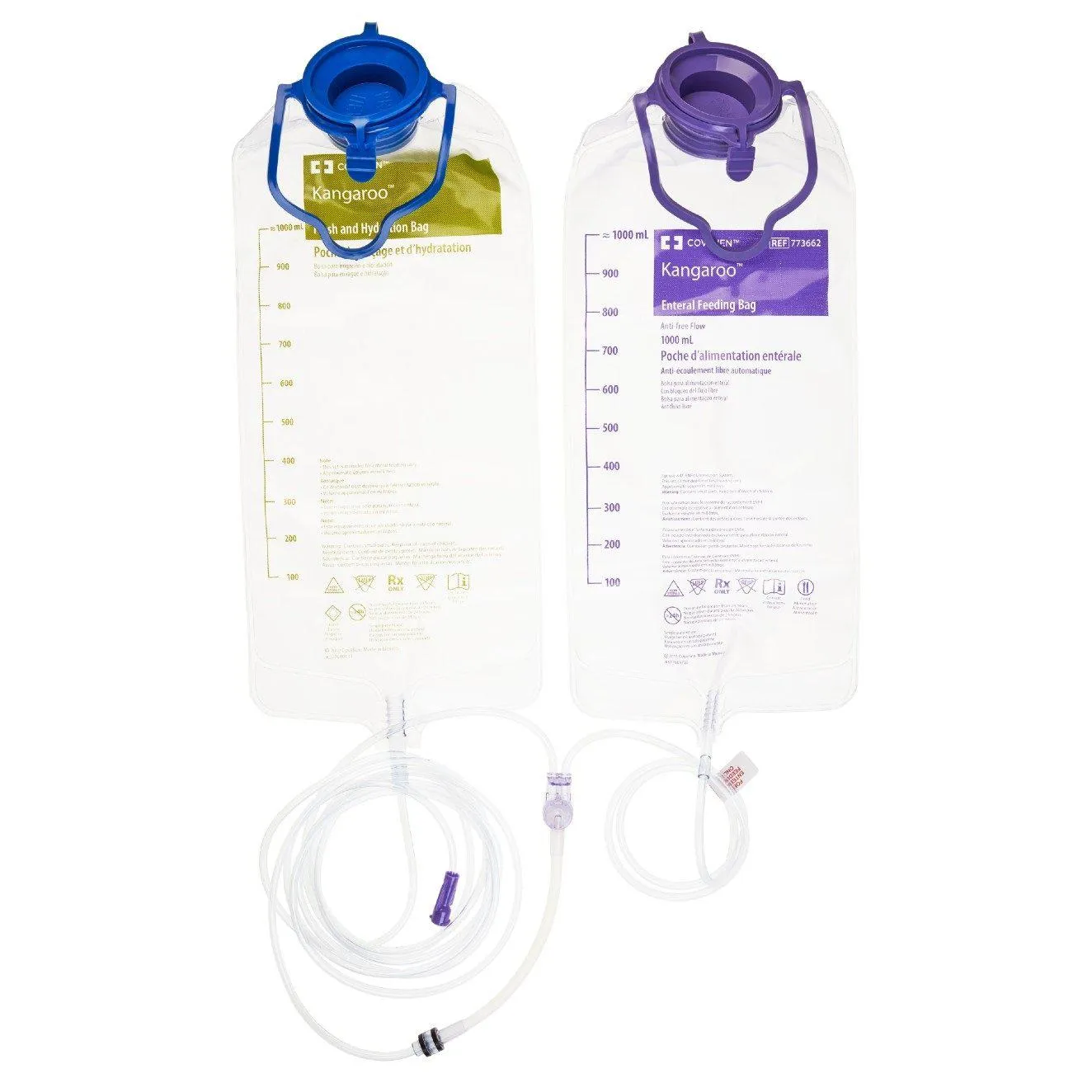 Kangaroo™ ePump Feed Set with Flush Bag, ENFIT CONNECTIONS