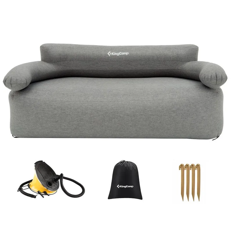 King Camp - Large Inflatable Portable Air Sofa - Grey