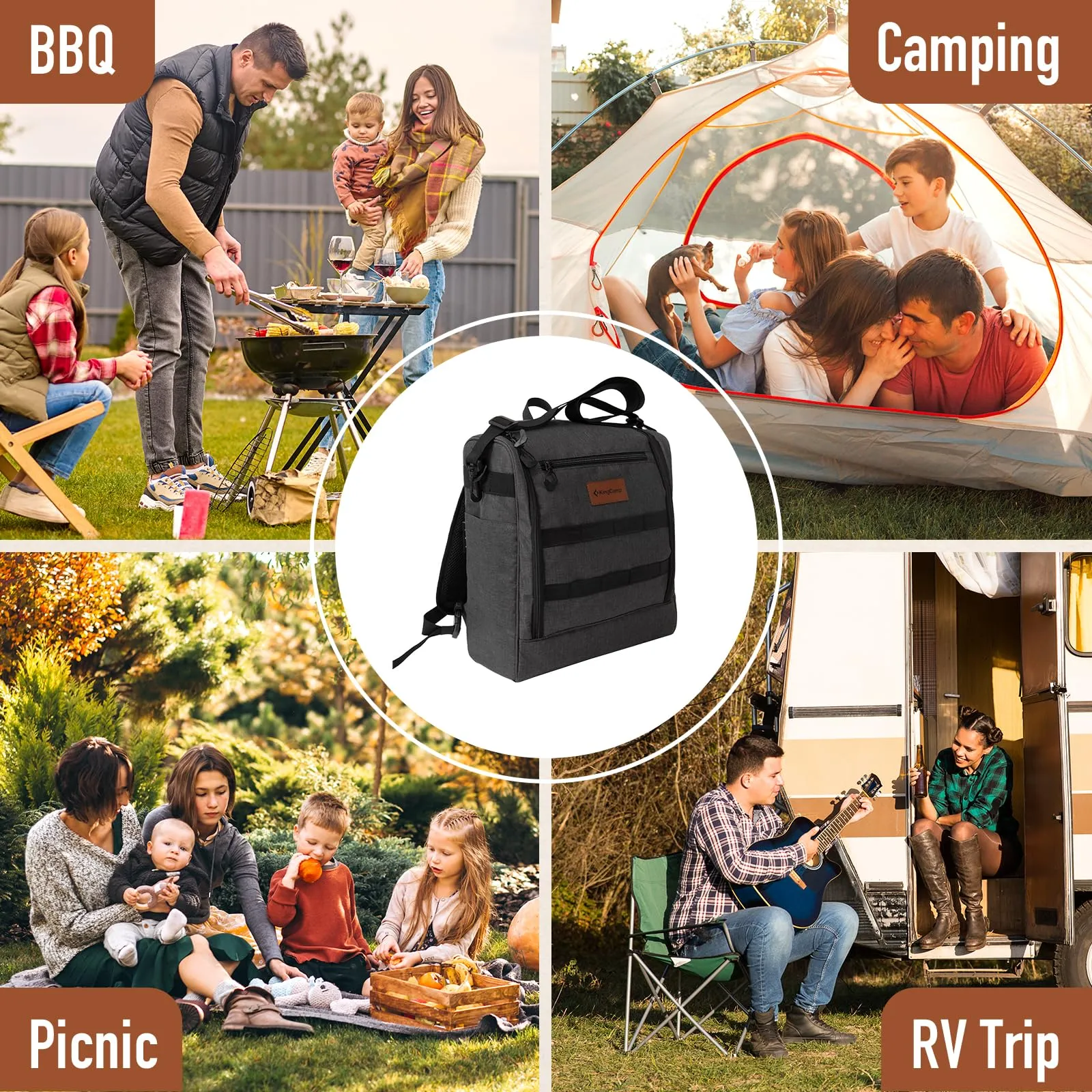 KingCamp Picnic Backpack Tactical Kitchen Storage Bag - 17Liters