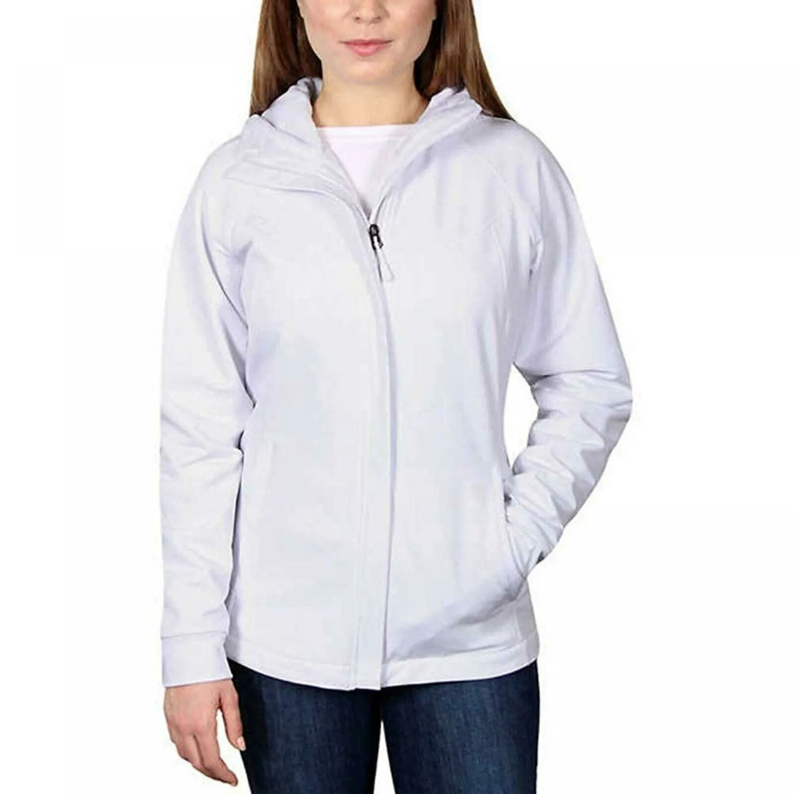 Kirkland Signature Women's Plush Fleece Lined Soft Shell Jacket White Small