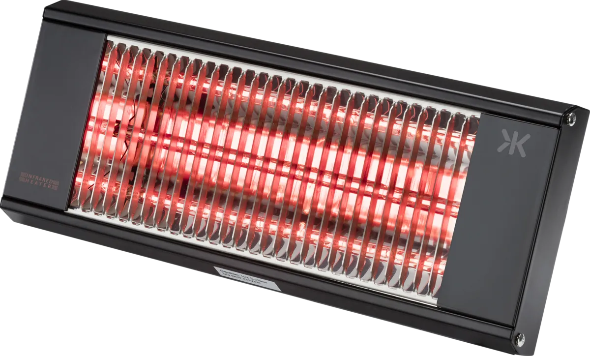 Knightsbridge OH20MB 230V IP20 1.5kW Shortwave Infrared Heater - Matt Black