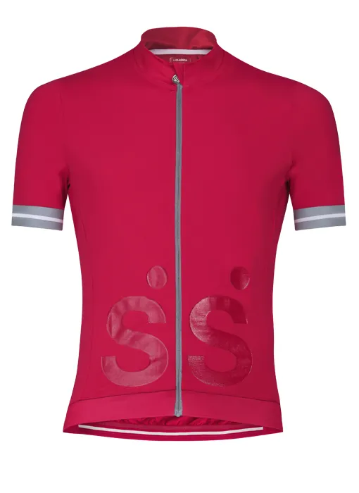 La Classica Abetone Men's Cycling Jersey - Sensual Red