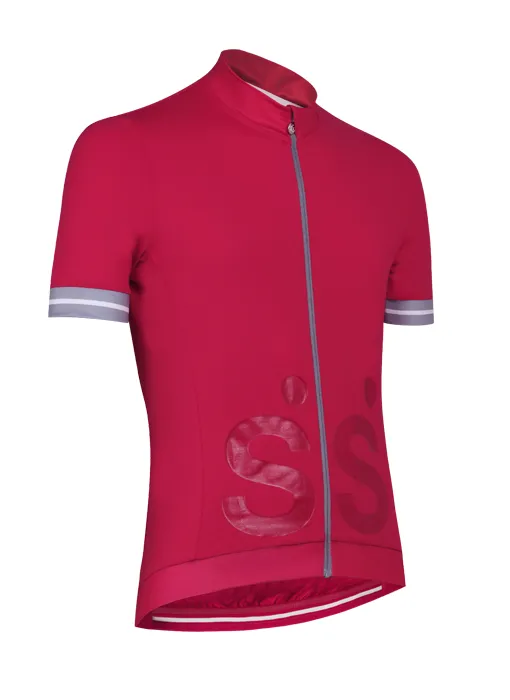 La Classica Abetone Men's Cycling Jersey - Sensual Red