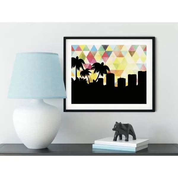 Laguna Beach, California geometric skyline