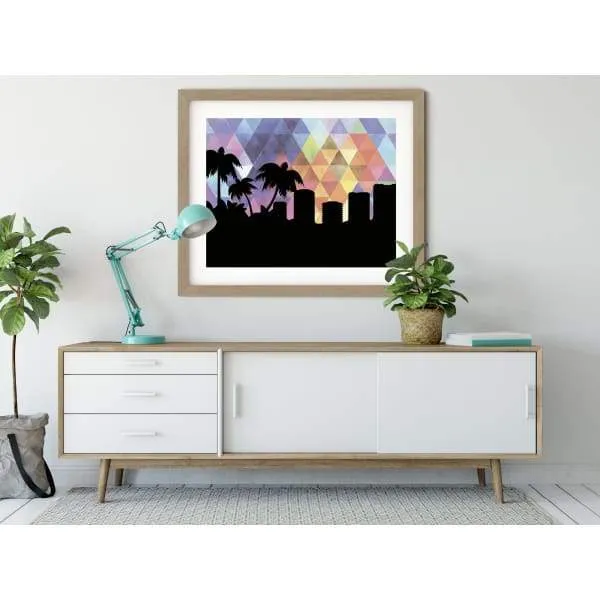 Laguna Beach, California geometric skyline