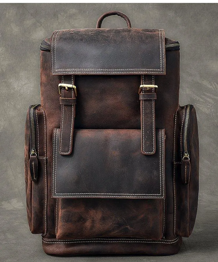Large Leather Backpack Vintage