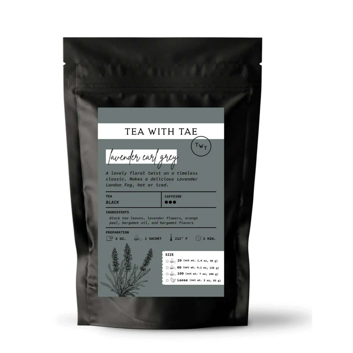 Lavender Earl Grey Pouch