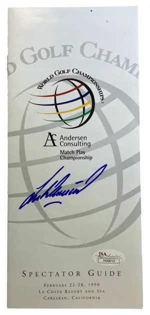 Lee Westwood Signed World Golf Championships Pamphlet JSA
