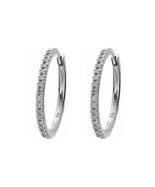 Lisa Nik 18k Gold Diamond Hoop Earrings