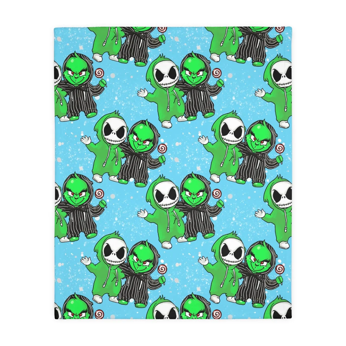 LITTLE G AND JACK Velveteen Minky Blanket (Two-sided print)