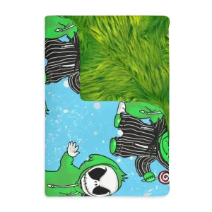 LITTLE G AND JACK Velveteen Minky Blanket (Two-sided print)