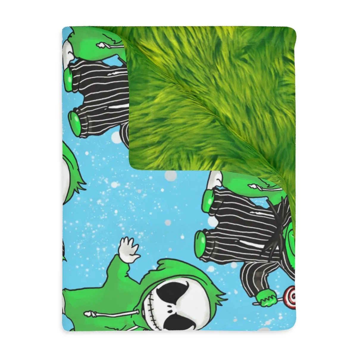 LITTLE G AND JACK Velveteen Minky Blanket (Two-sided print)