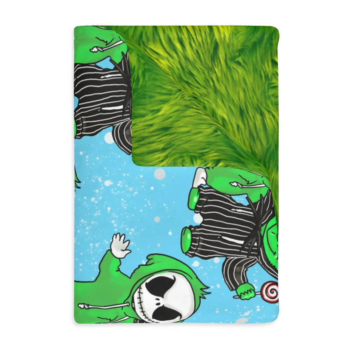 LITTLE G AND JACK Velveteen Minky Blanket (Two-sided print)